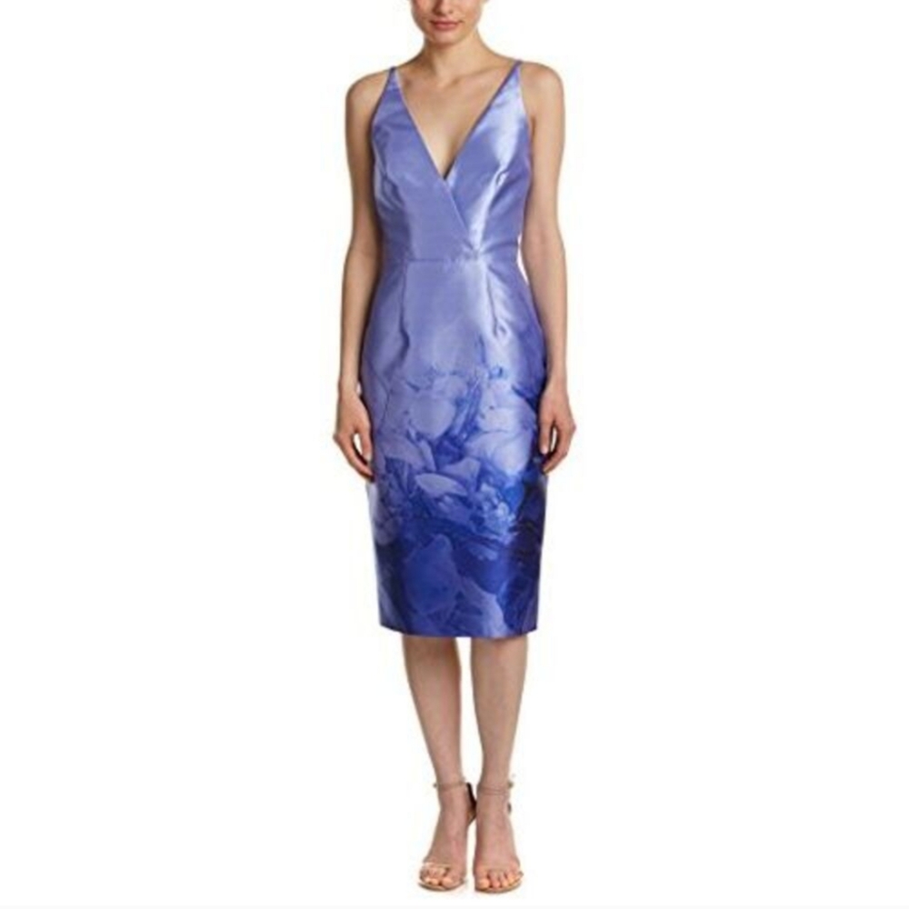 NWT ML Monique Lhuillier Mikado Sheath Dress - Picture 1 of 8